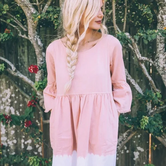 Holding Horses Peach Ombre Dress Fringe Dress - Picture 2 of 7